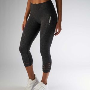 High waisted cropped seamless leggings